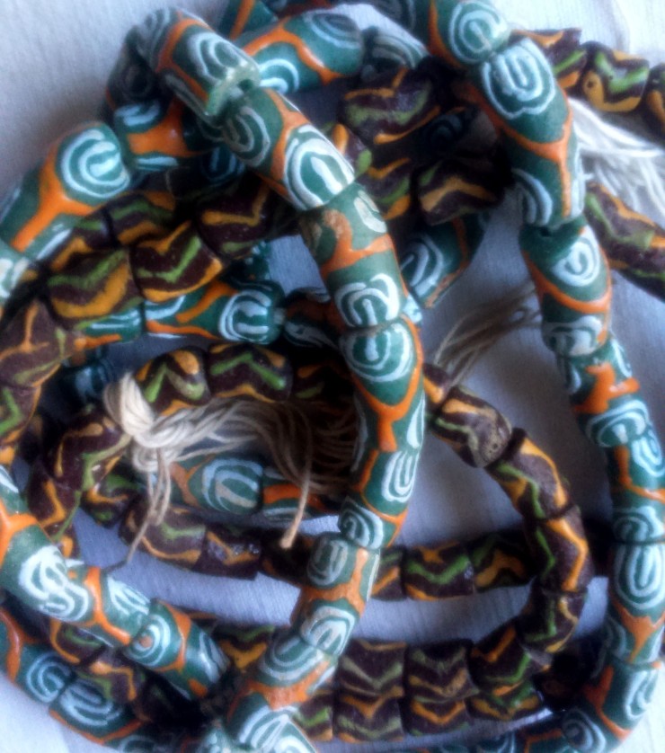 green:orange beads